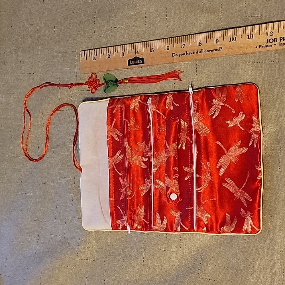 Dragonfly Satin Cosmetic/Jewelry Bag